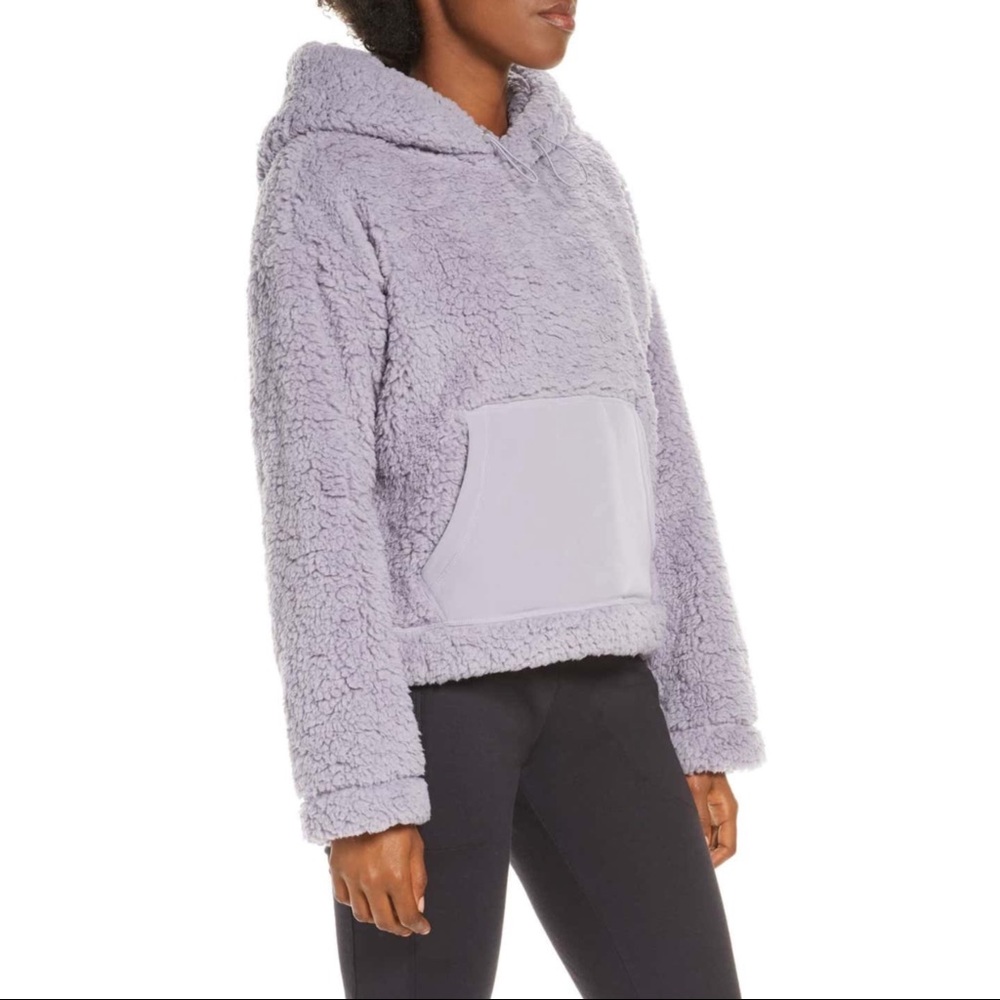 Zella Nordstrom Cassie Shearling Sherpa Hoodie - Picture 2 of 7